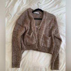 Zara 2 piece sweater set. Crop too and cardigan size S